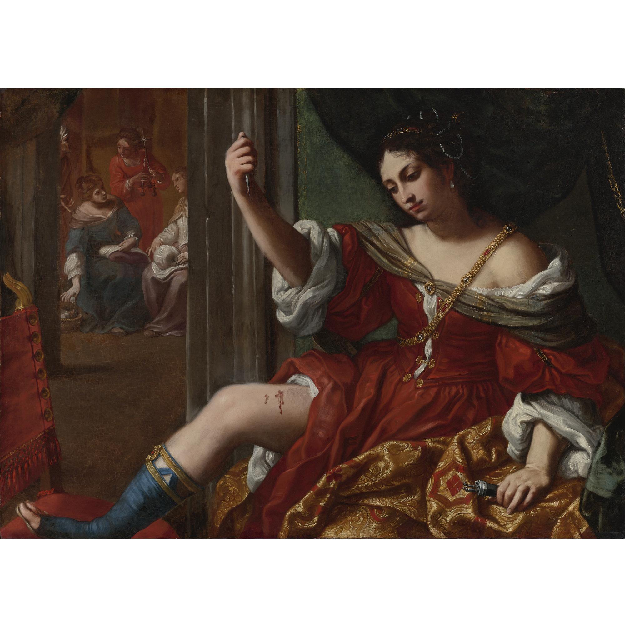Elisabetta Sirani - Portia Wounding Her Thigh