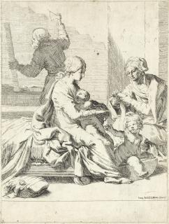 Elisabetta Sirani - The Holy Family with Saint Elizabeth and Infant Saint John the Baptist