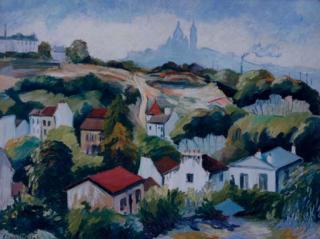 Elisee MacLet - A distant view of Montmartre
