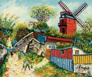 Elisee Maclet - Le moulin de la galette à Montmartre