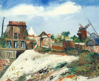 Elisée Maclet - Vue De Monmartre, La Tour Du Philosophe Et Le Moulin De La Galette