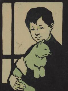Eliza Draper Gardiner - Boy and Cat