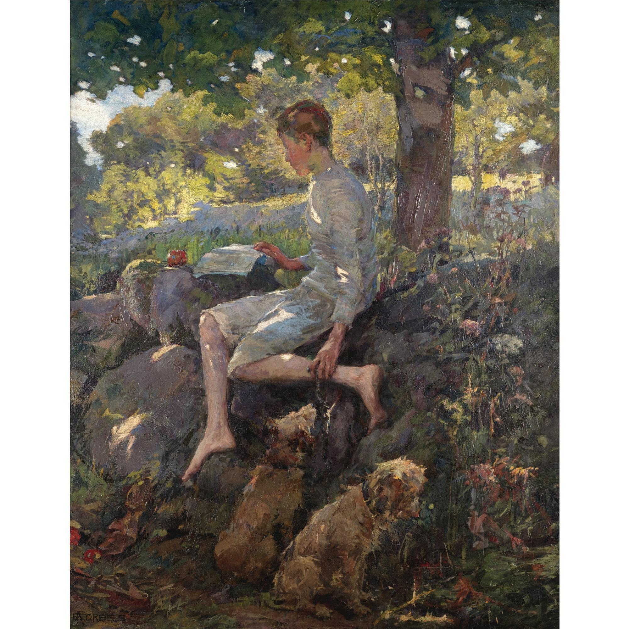 Elizabeth Adela Stanhope Forbes - The Half Holiday, Alec Home From School