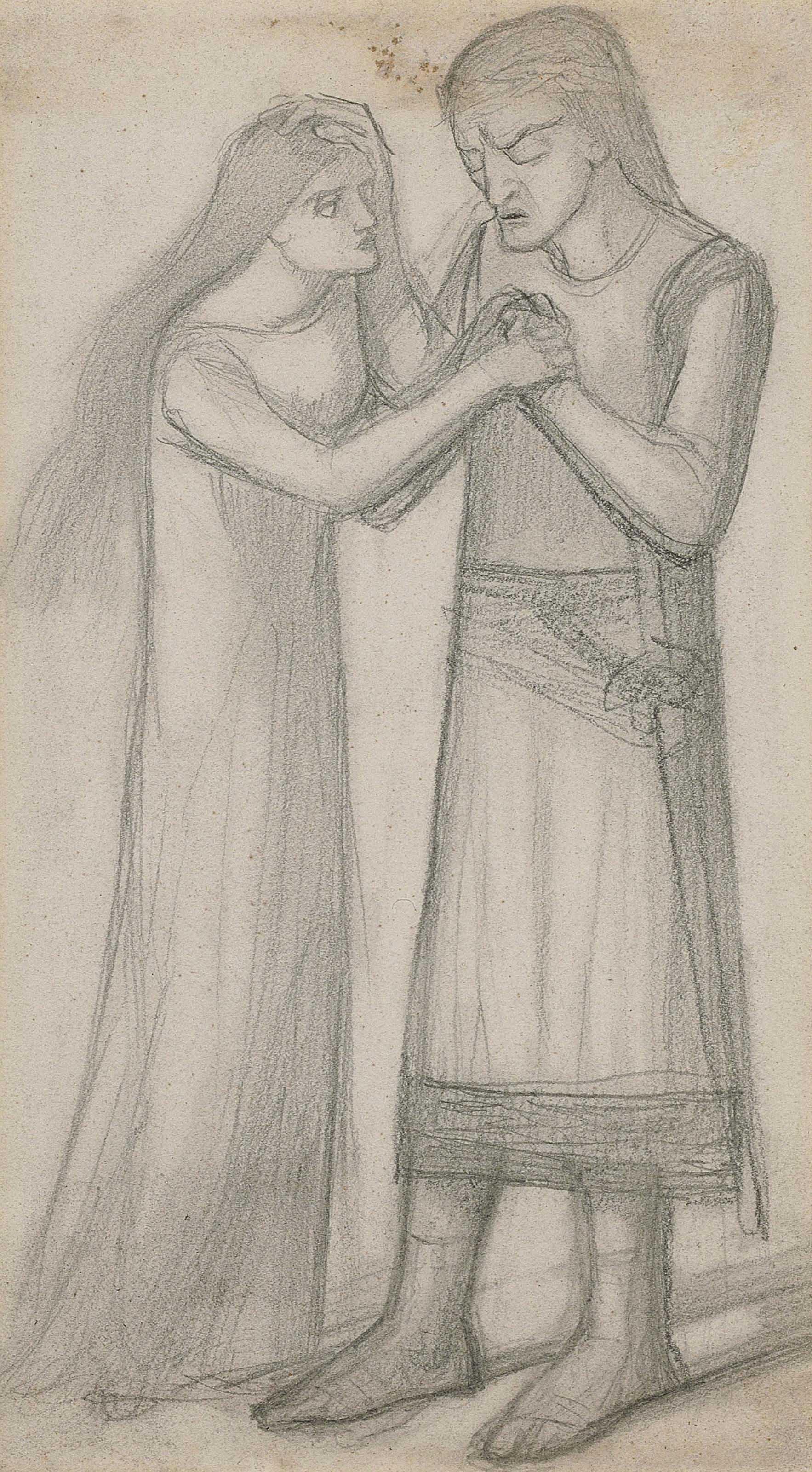 Elizabeth Eleanor Siddal - Study For \'Jephthah\'S Daughter\'