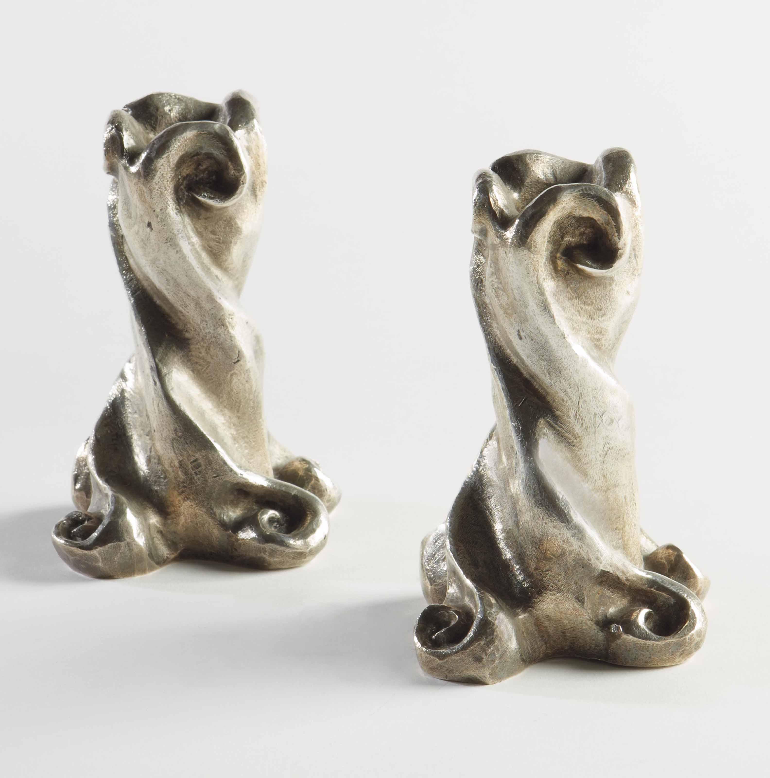 Elizabeth Garouste - Paire De Bougeoirs, Vers 1990