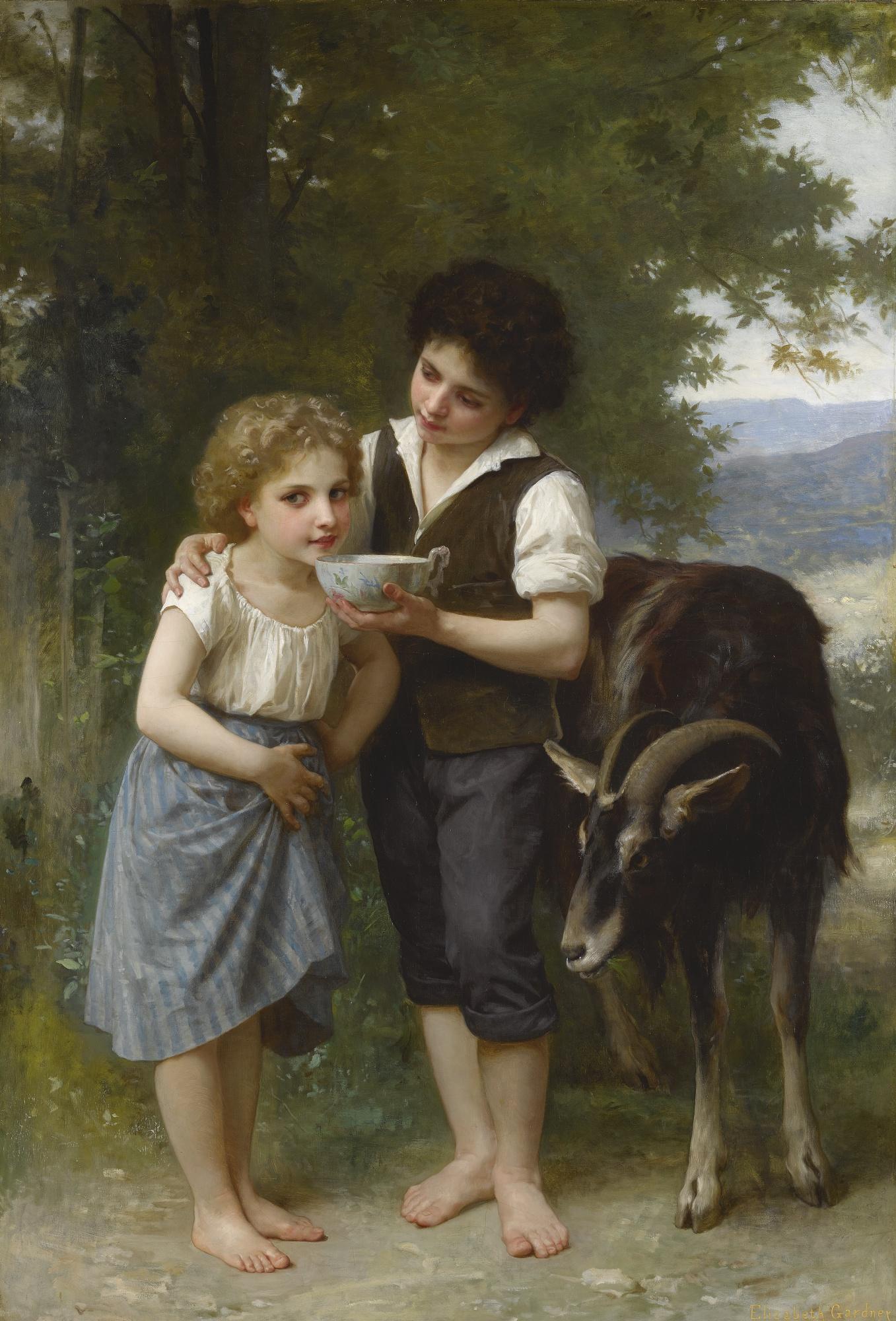 Elizabeth Jane Gardner Bouguereau - American Les Trois Amis