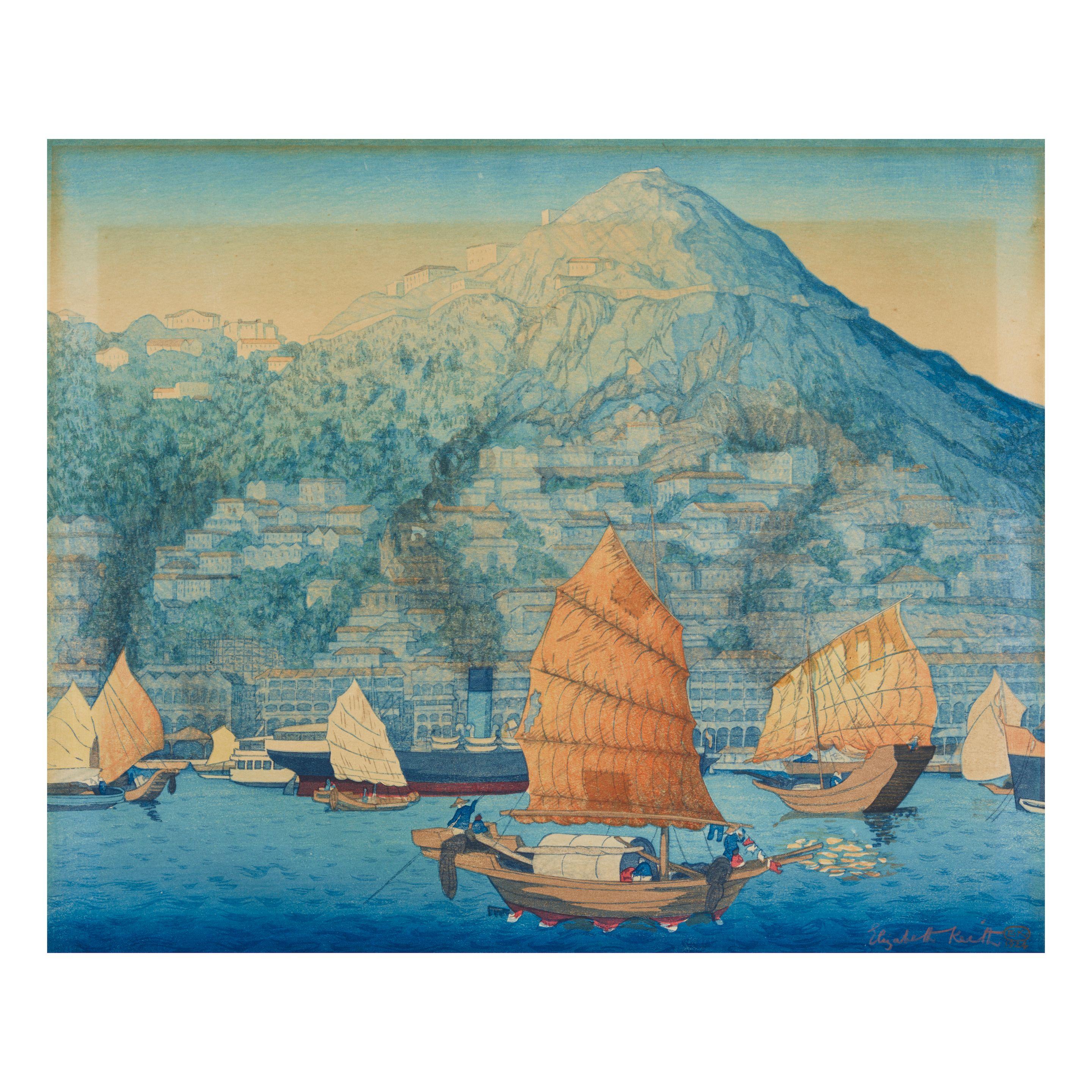 Elizabeth Keith - Hong Kong Harbor, Dusk