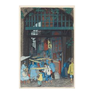 Elizabeth Keith - Moonlight, Soochow; Outside Chang Man Gate, Soochow