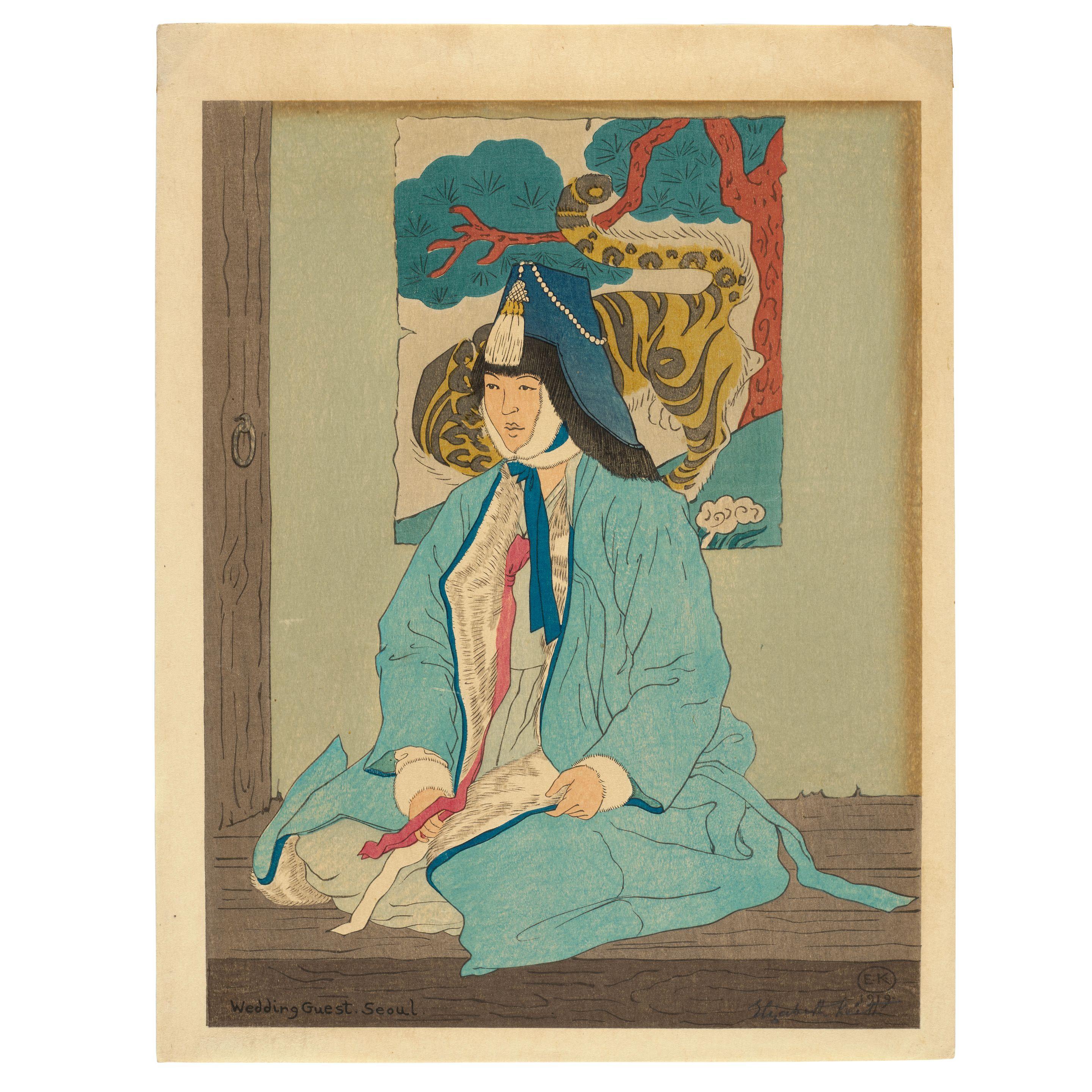 Elizabeth Keith - Two Woodblock Prints