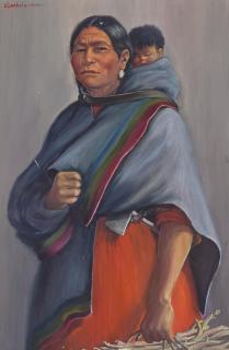 Elizabeth Lochrie - So-mu-sá-ki (Carries Water Woman), Crow Indian