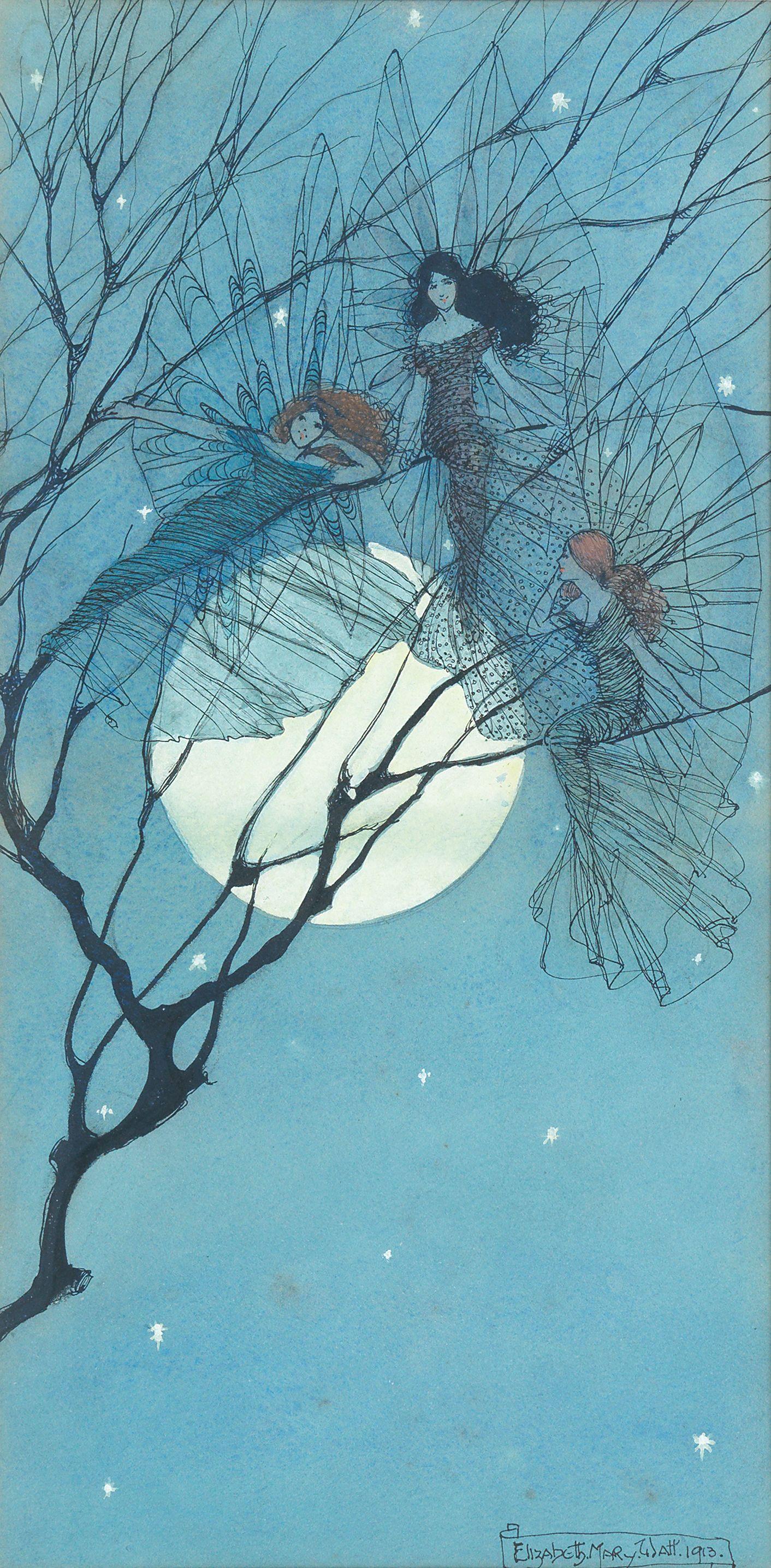 Elizabeth Mary Watt - Fairies under Moonlight