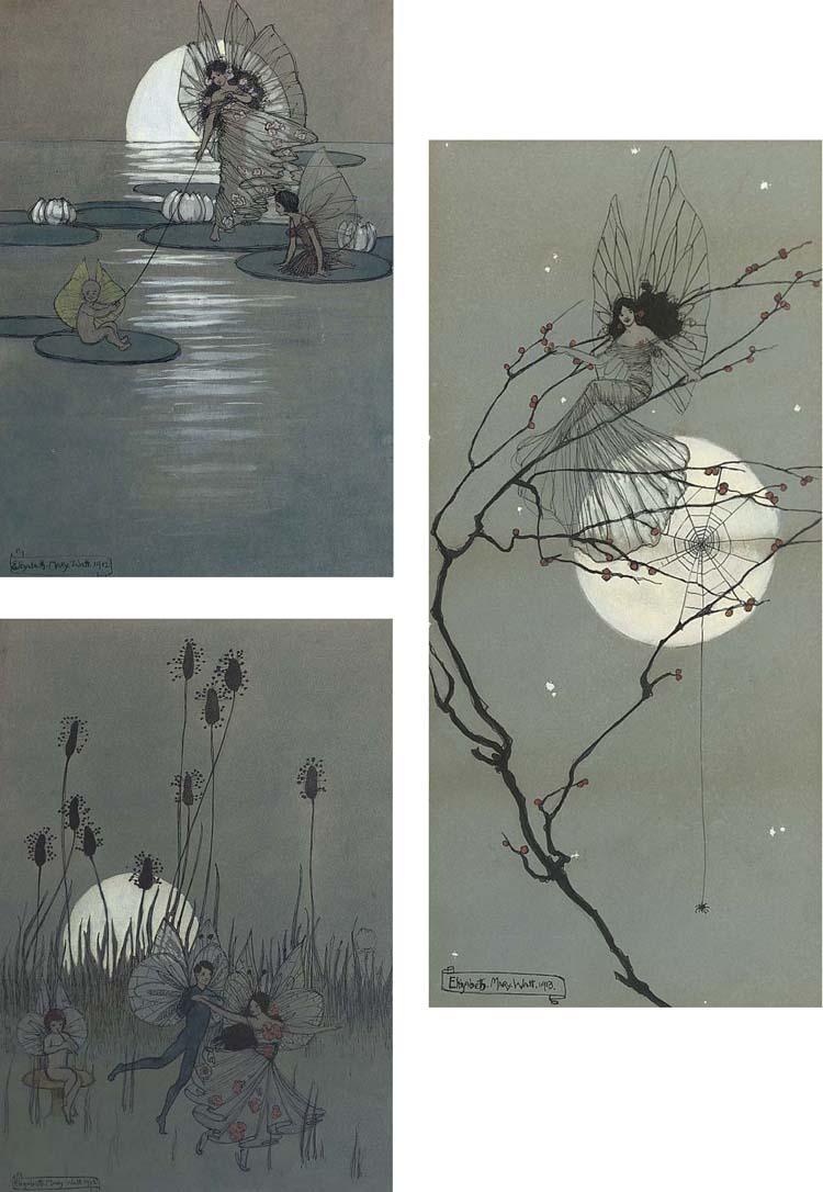 Elizabeth Mary Watt - Moonlit Fairies
