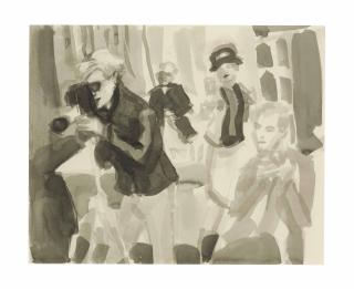 Elizabeth Peyton - Andy Photographing Duchamp