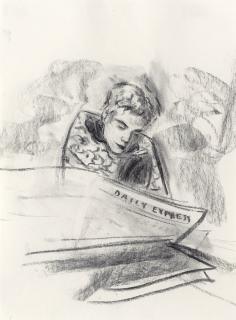 Elizabeth Peyton - John Lydon Reading The Daily Express