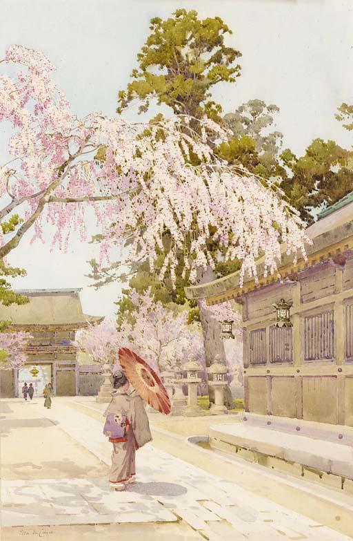 Ella Du Cane - A geisha girl in an oriental garden