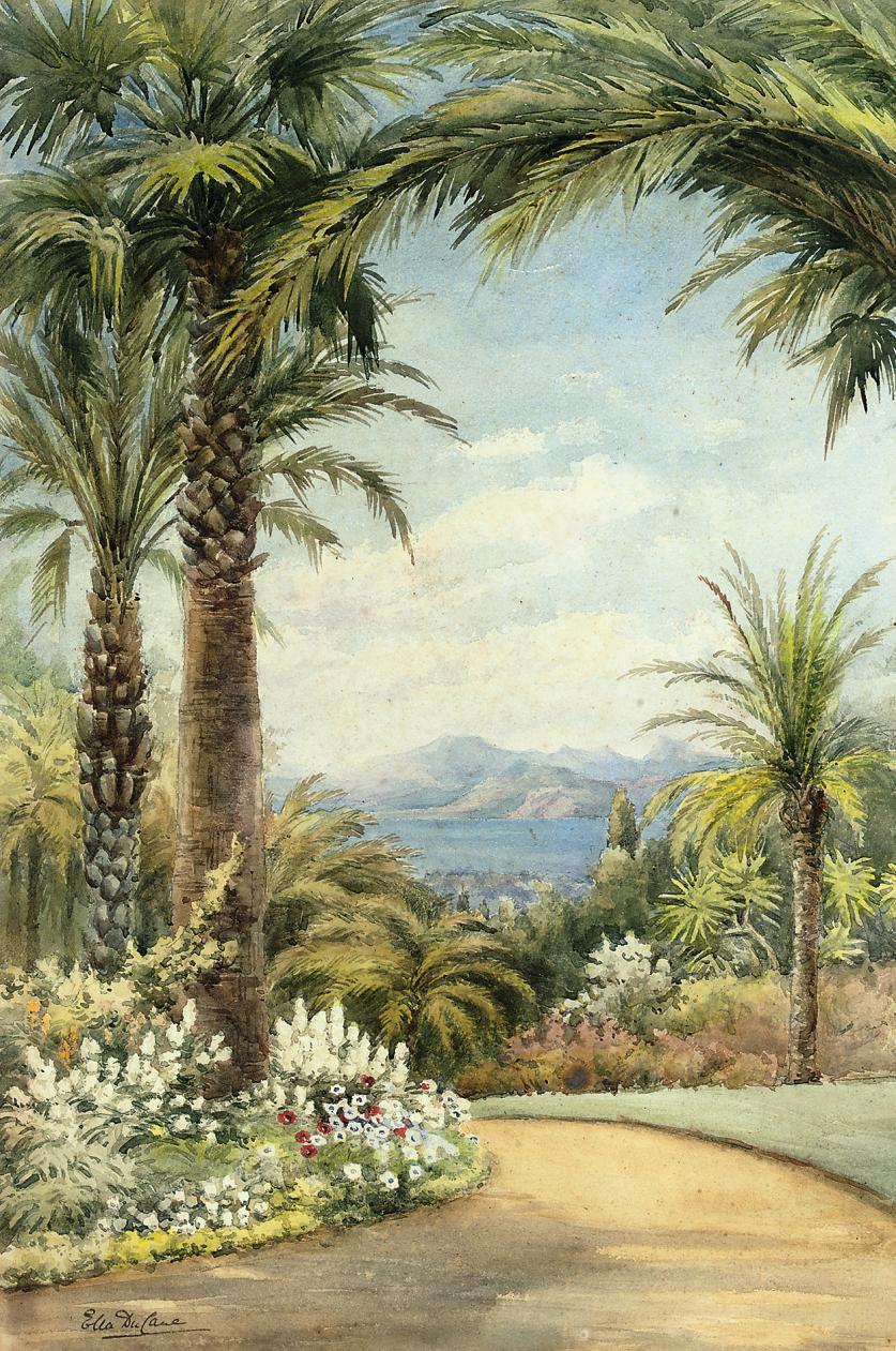 Ella Mary du Cane - Palms above the Mediterranean coast