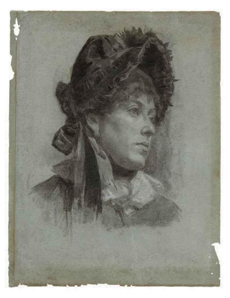 Ellen Day Hale - Portrait of a woman, said to be Gabrielle de Veaux Clements