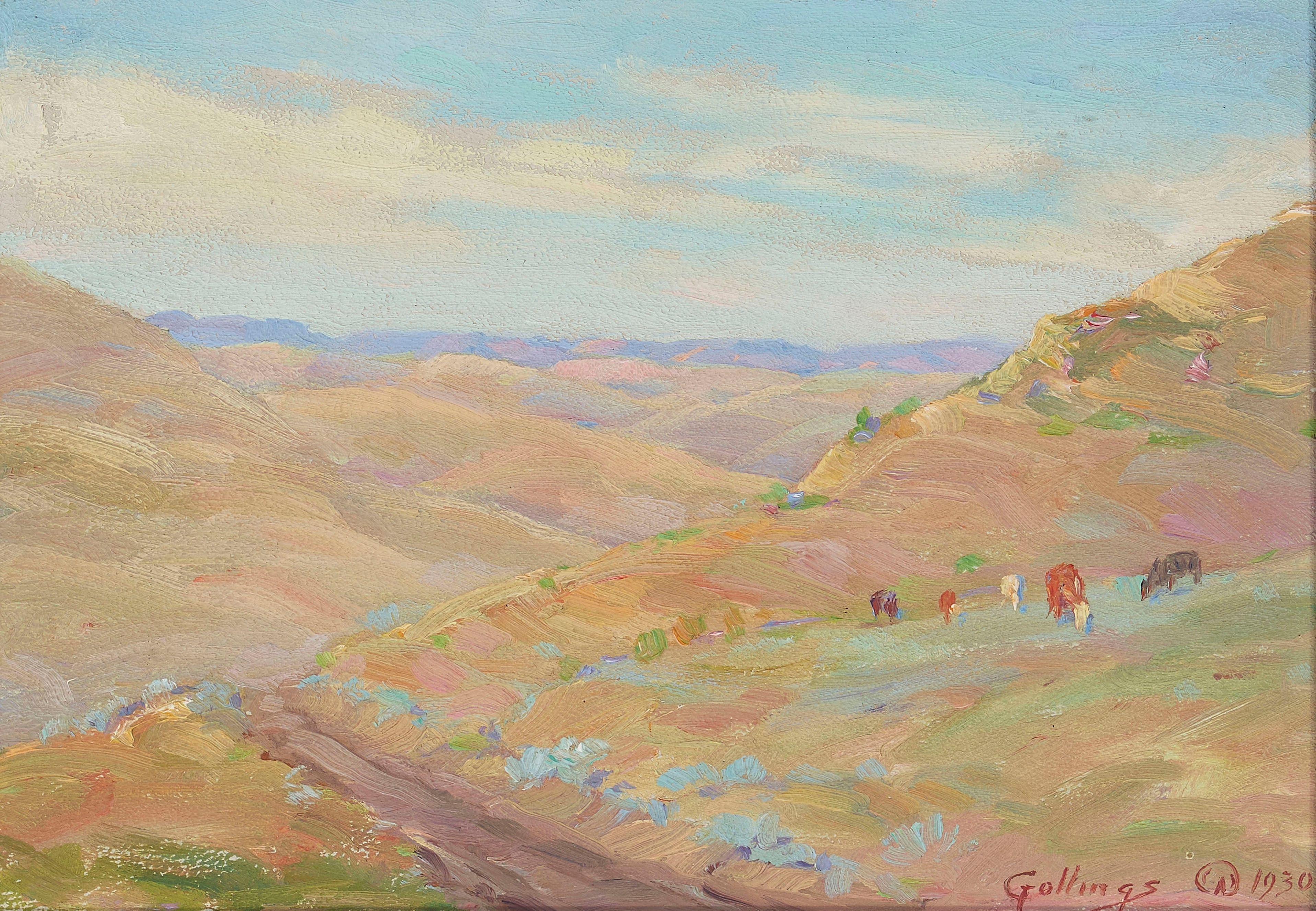 Elling William Gollings - Cows Grazing, Wyoming