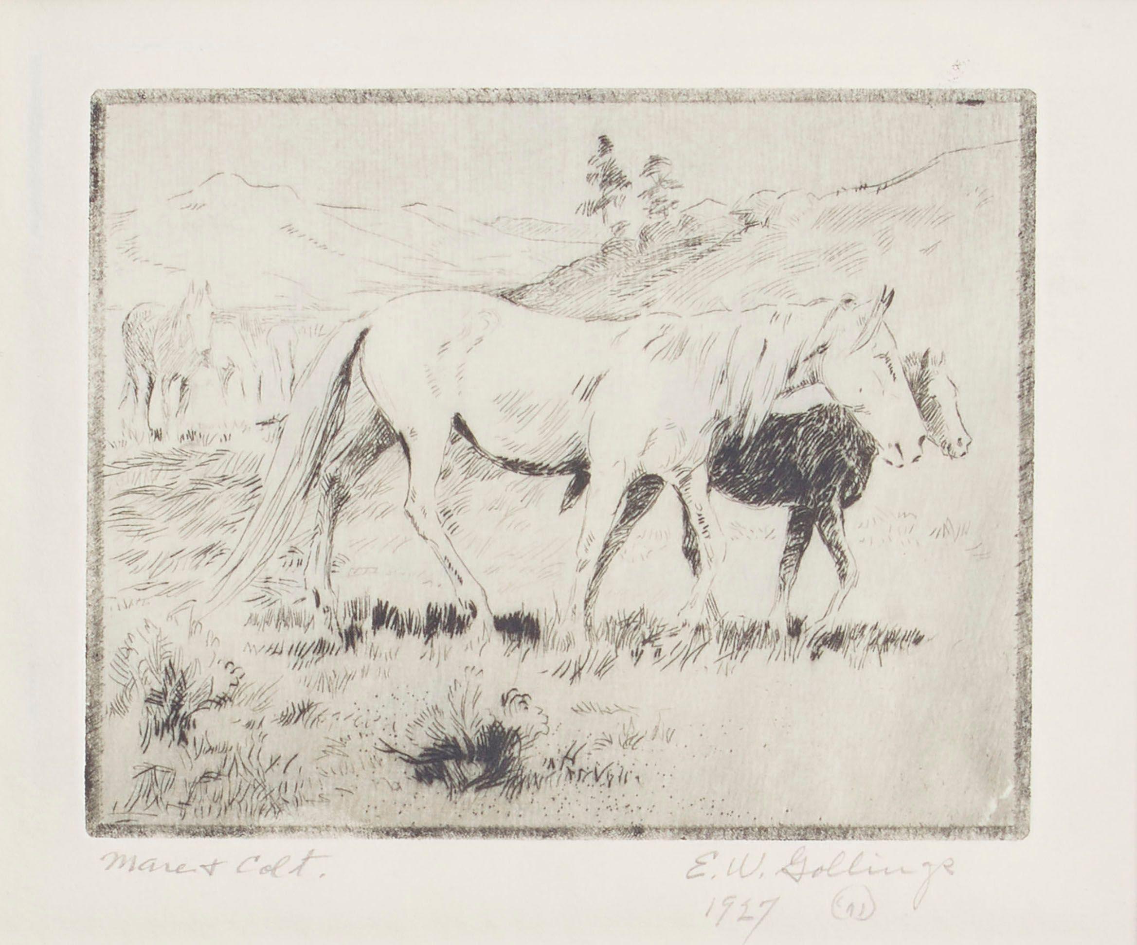 Elling William Gollings - Mare and Colt, 1927