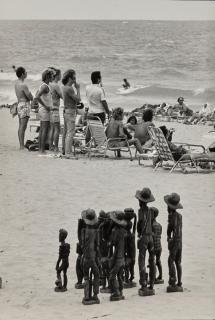 Elliott Erwitt - People and Statues on Beach, San Juan, Puerto Rico