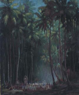 Ellis Luciano Silas - A Trobriand Dance at Night; and A Village at Night