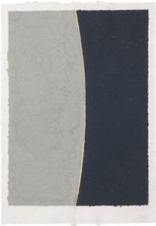 Ellsworth Kelly - Colored Paper Image Viii (Gray Curve With Blue) (Axsom 148)