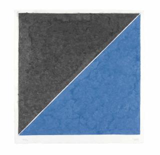 Ellsworth Kelly - Colored Paper Image XV (Dark Gray and Blue)