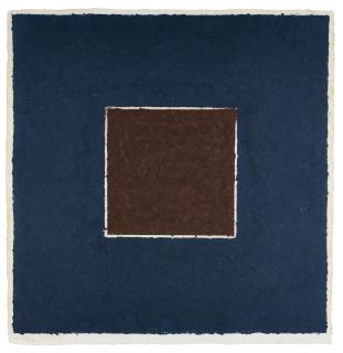 Ellsworth Kelly - Colored Paper Image Xx (Brown Square With Blue) (Axsom 160)