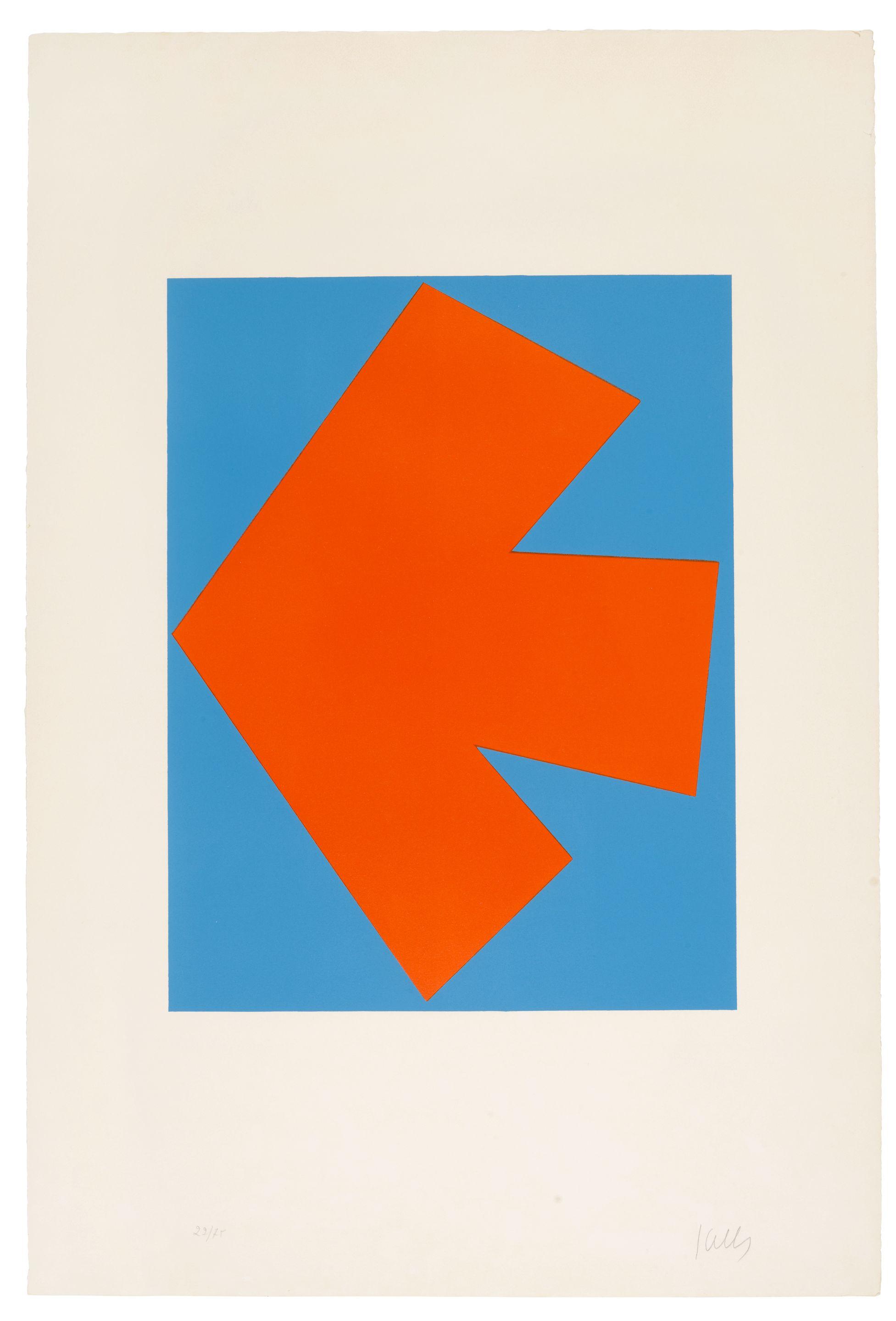 Ellsworth Kelly - Orange over Blue, from Suite of Twenty-Seven Color Lithographs