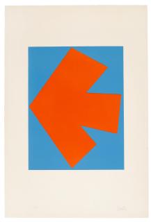 Ellsworth Kelly - Orange over Blue, from Suite of Twenty-Seven Color Lithographs