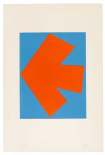 Ellsworth Kelly - Orange over Blue, from Suite of Twenty-Seven Color Lithographs