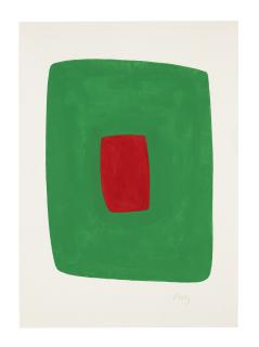 Ellsworth Kelly - Untitled - Green with Red