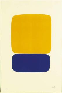 Ellsworth Kelly - Yellow Over Dark Blue (Axsom 22)