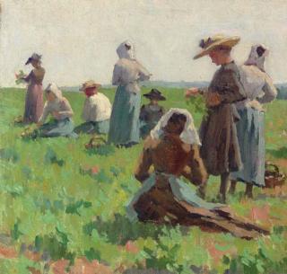 Elmer Boyd Smith - Working in the Fields, Brittany