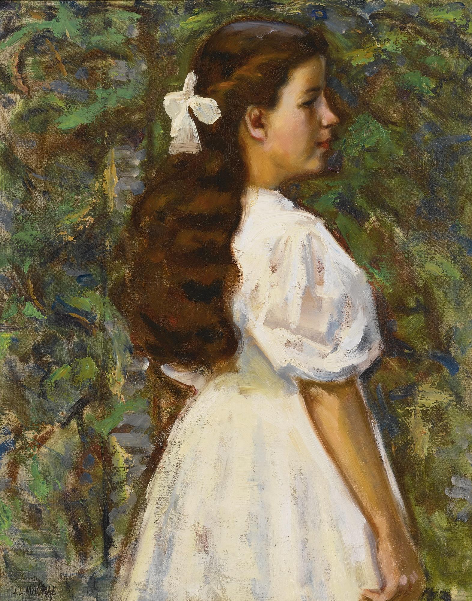 Elmer Livingston Macrae - Girl In White Dress