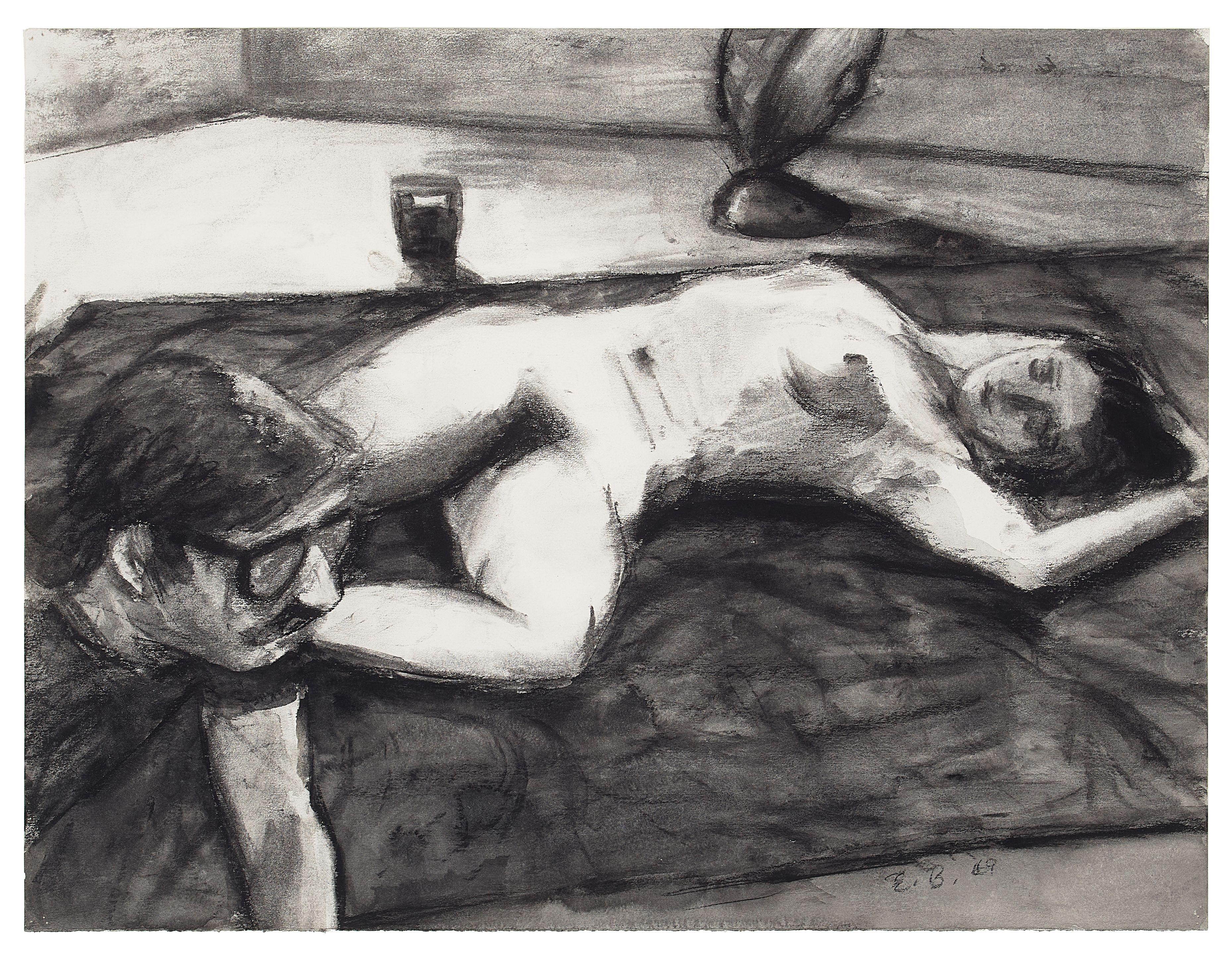 Elmer Nelson Bischoff - Artist and Model, 1969