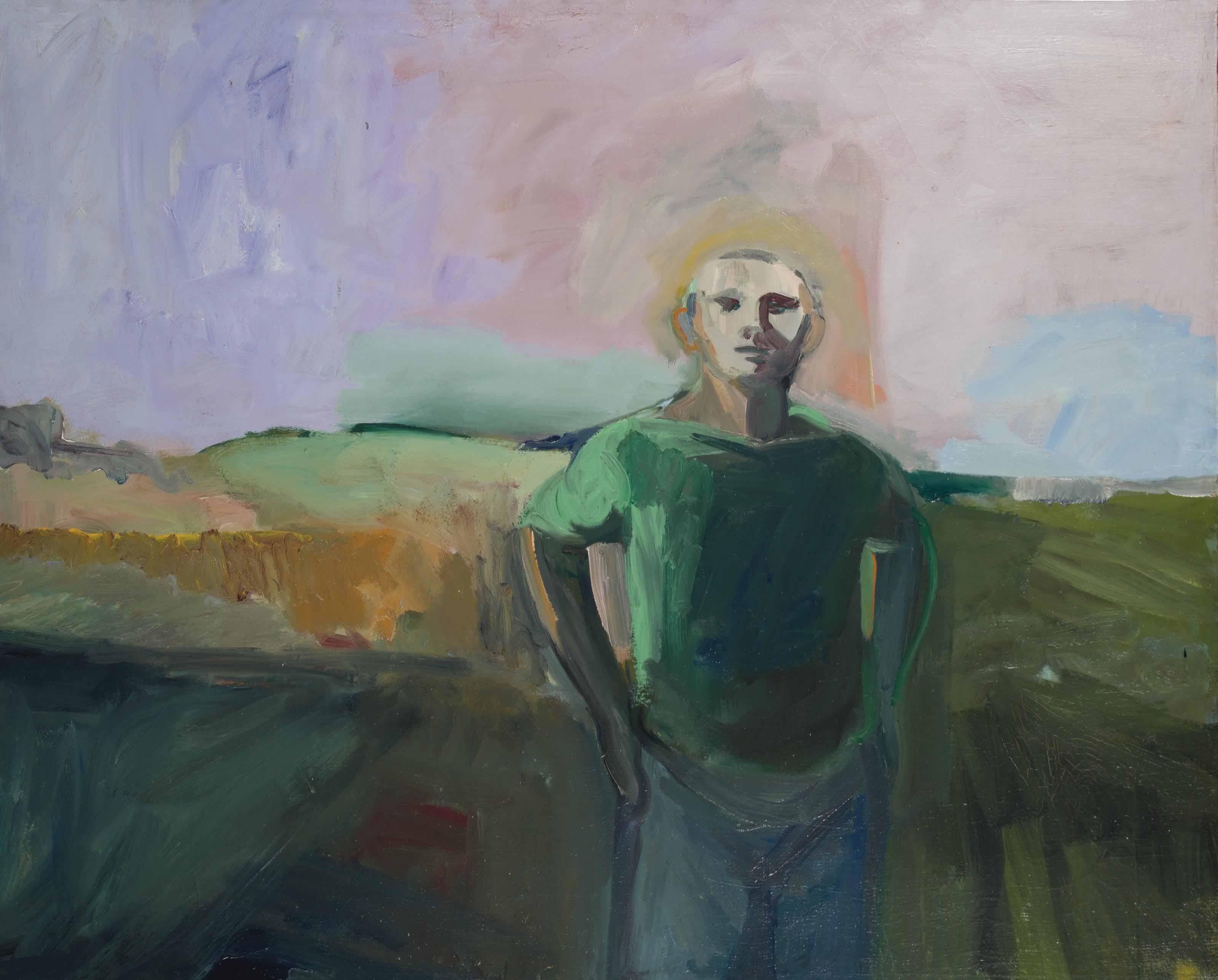 Elmer Nelson Bischoff - Man and Lavender Sky