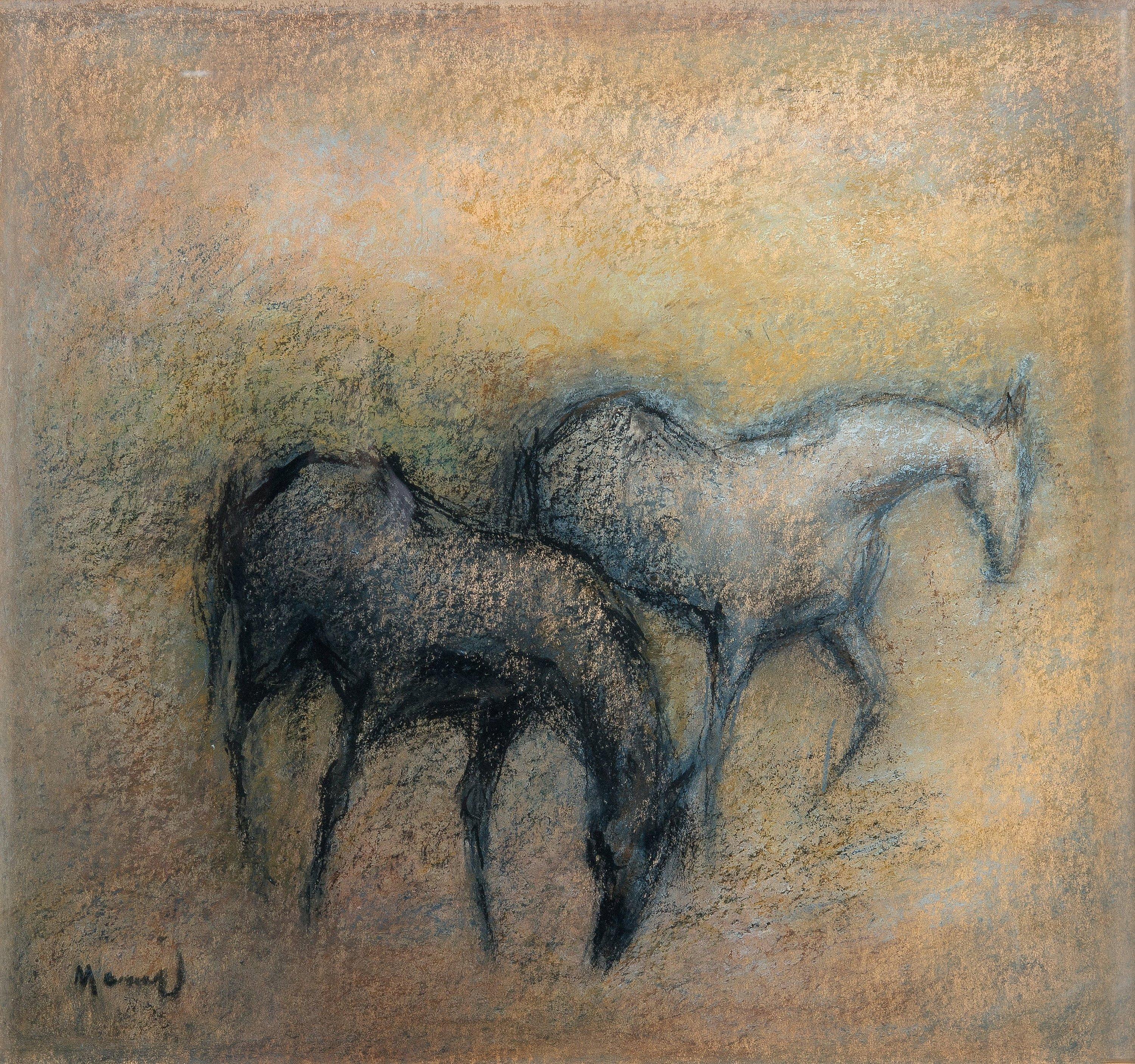 Elvi Maarni - Horses In A Field.