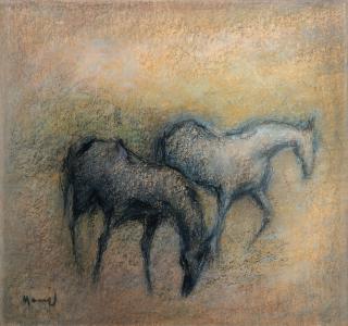 Elvi Maarni - Horses In A Field.