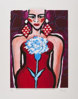 Elvira Bach - Rosa Rot.