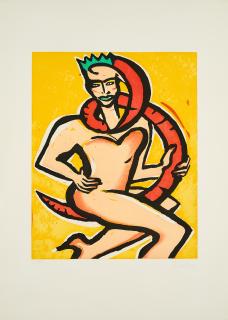 Elvira Bach - Schlangenkönigin.