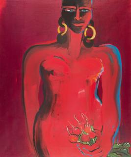 Elvira Bach - „Selbst als Afrikanerin mit Annes Ohrringen und Radieschen…“.