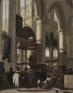 Emanuel de Witte - Interior of the Oude Kerk in Delft