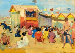 Emanuel Fohn - Das Kasperletheater am Lido Venedig.