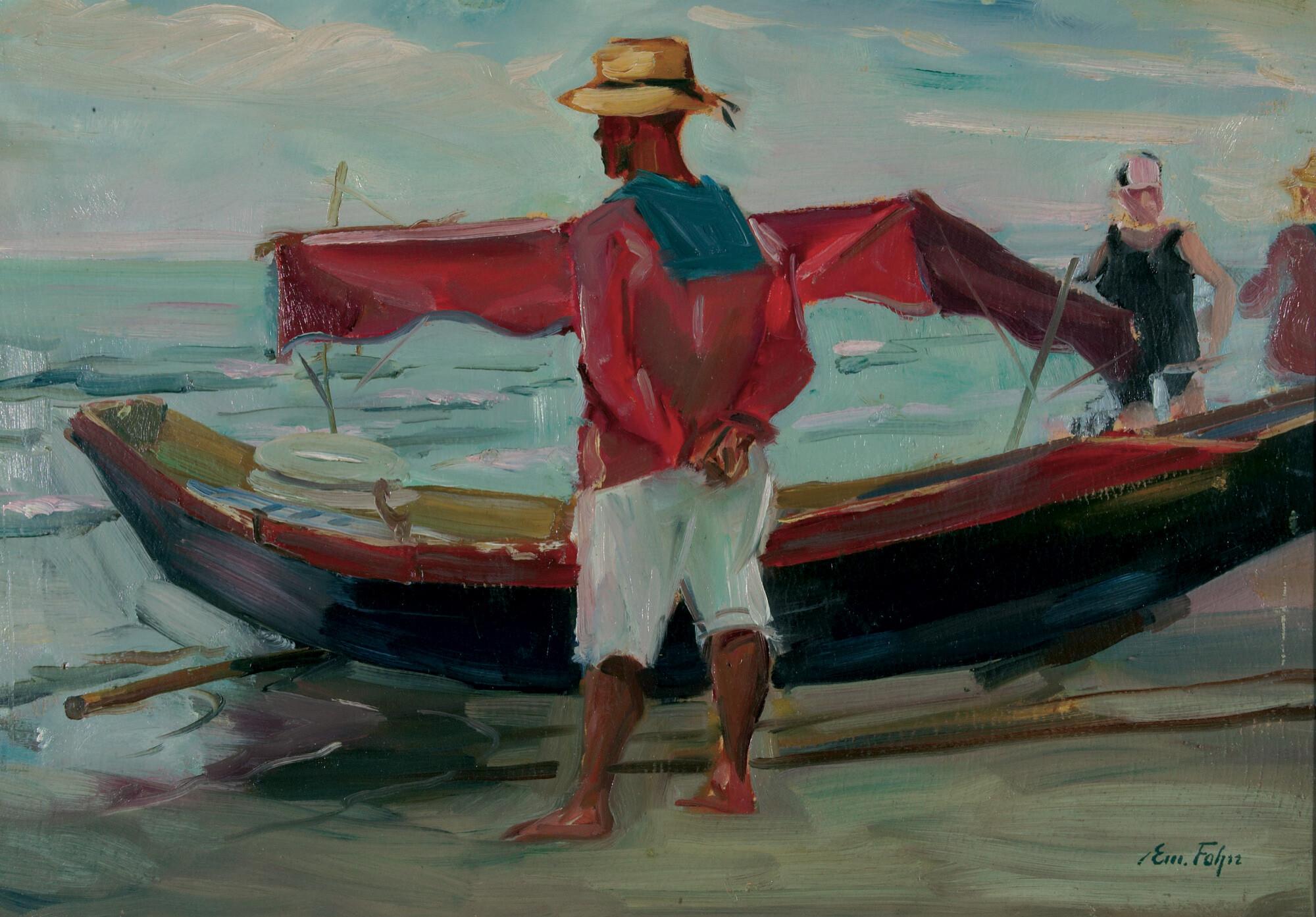 Emanuel Fohn - Wachboot am Lido.