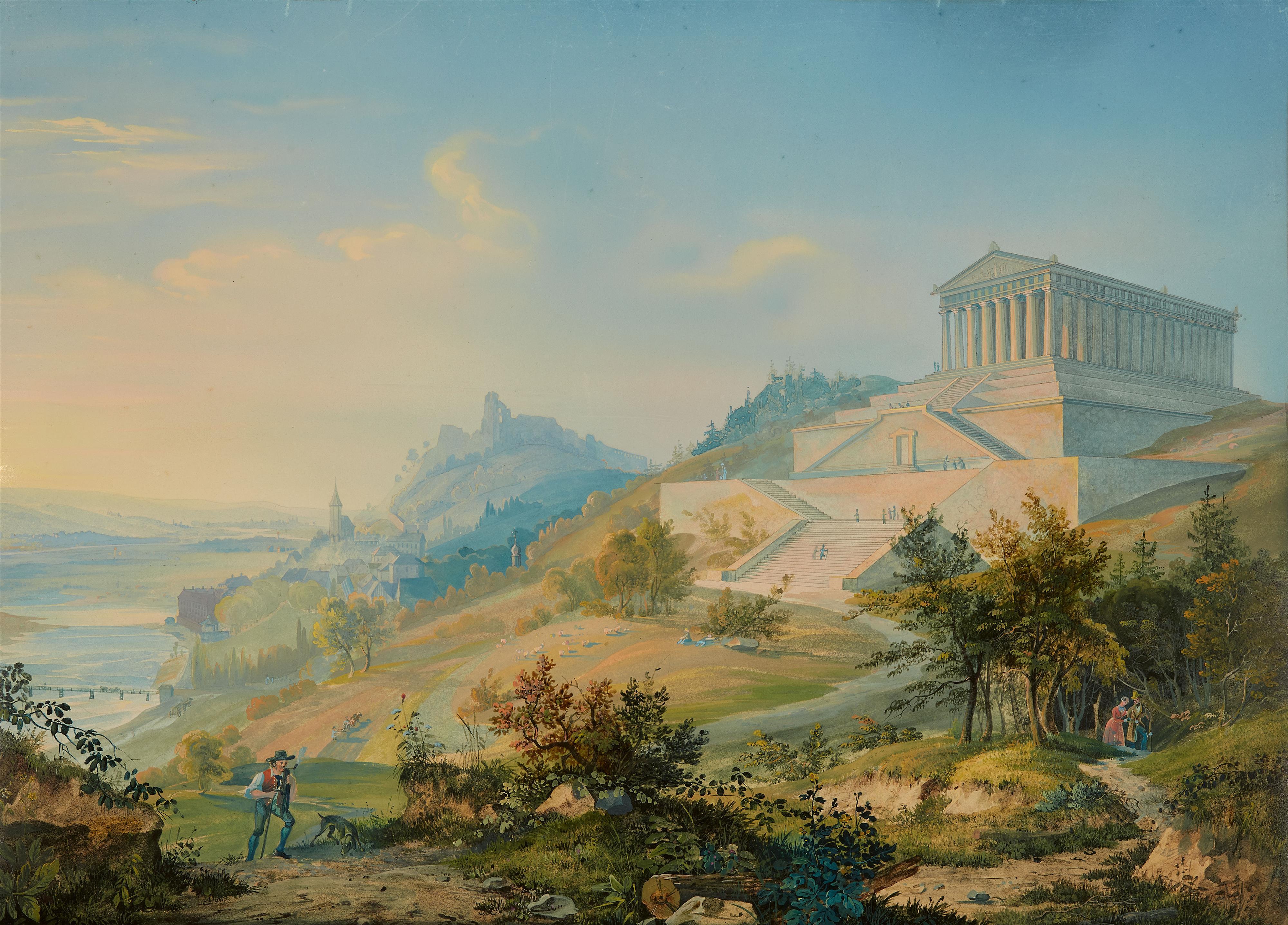 Emanuel Labhardt - Blick auf die Walhalla bei Regensburg