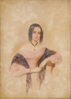 Emanuel Thomas Peter - Portrait of a Young Lady in Pink