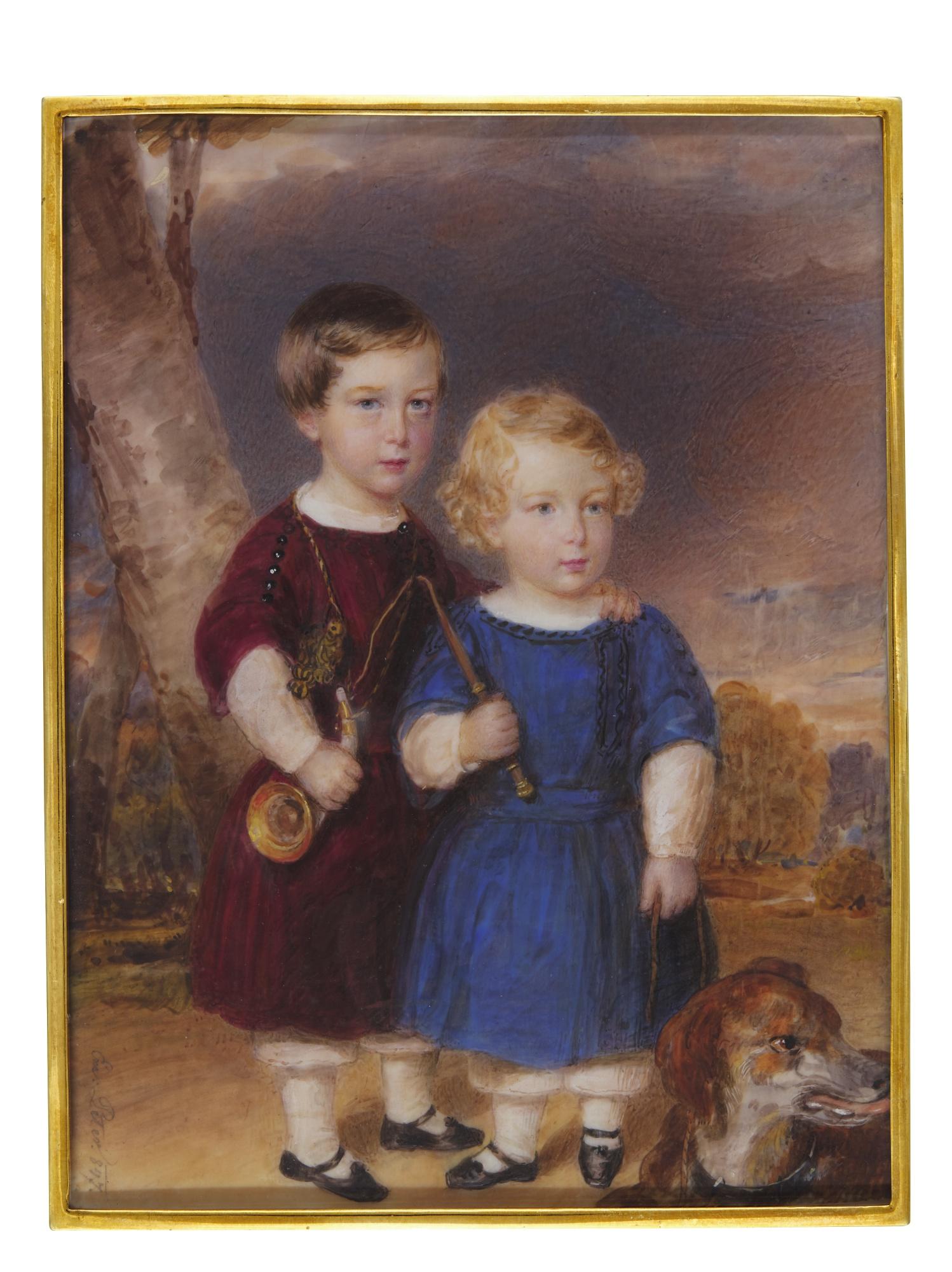 Emanuel Thomas Peter - Portrait Of Prince Ferdinand Philipp (1844-1921) And Prince Ludwig August (1845-1907) Of Saxe-Coburg And Gotha