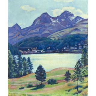 Emil Cardinaux - Blick Vom Hotel Waldhaus Auf St. Moritz Bad, 1918 View From Hotel Waldhaus To St. Moritz Bad, 1918