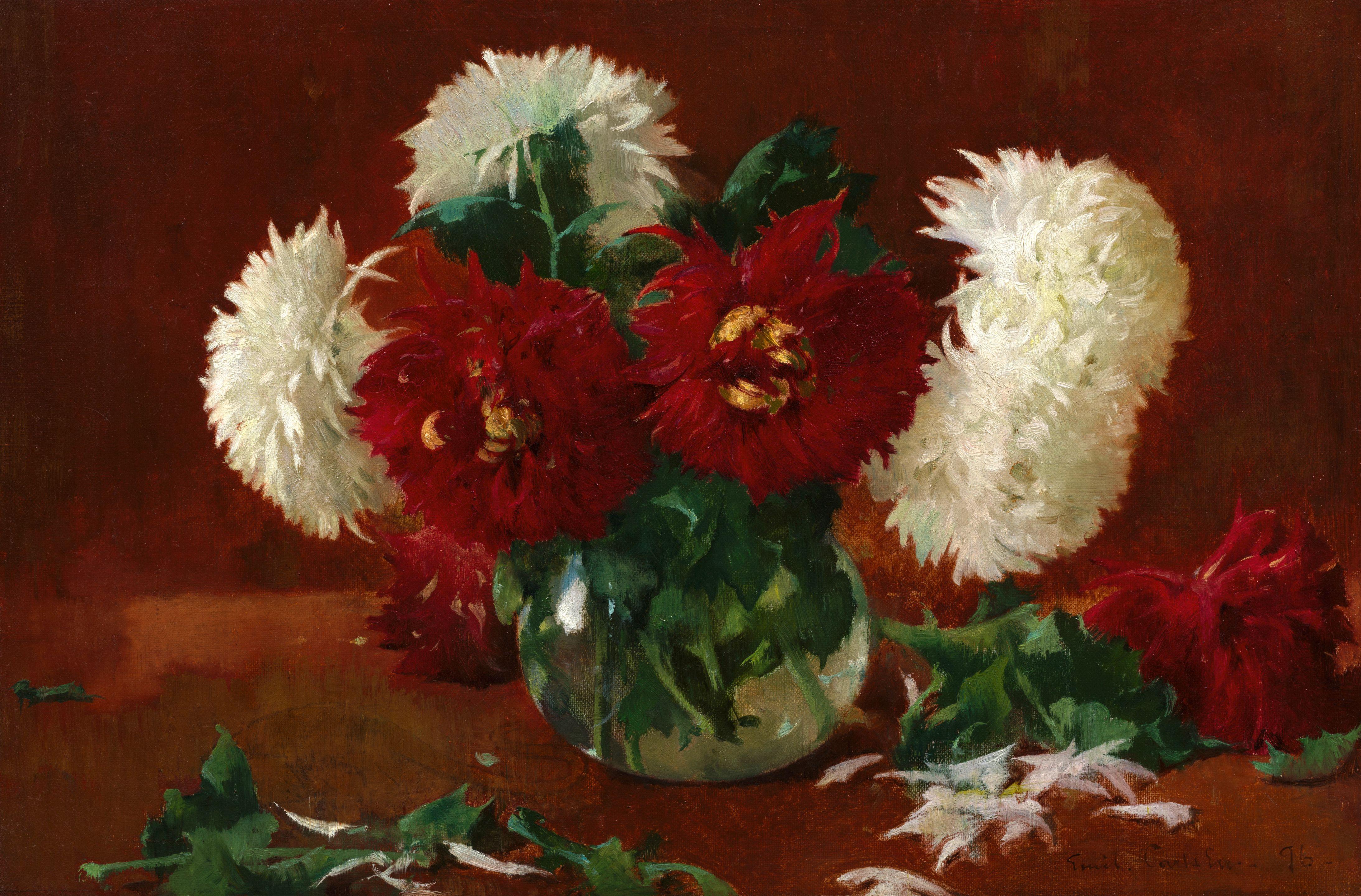 Emil Carlsen - Still Life with Chrysanthemums
